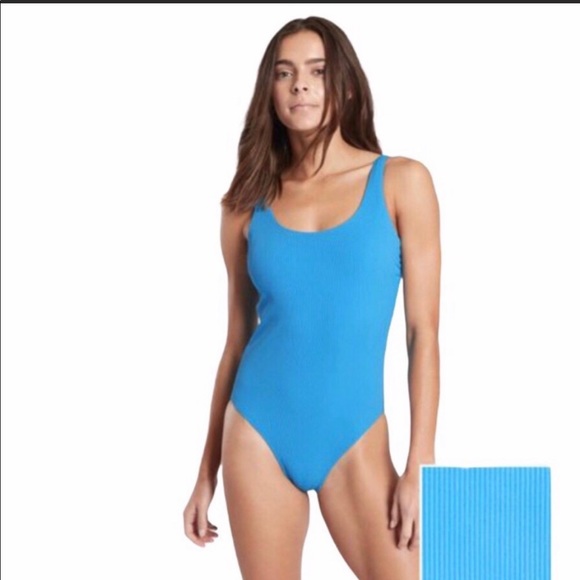 Athleta Cloudbreak Ribbed One Piece Swimsuit Sz MT - Picture 4 of 4